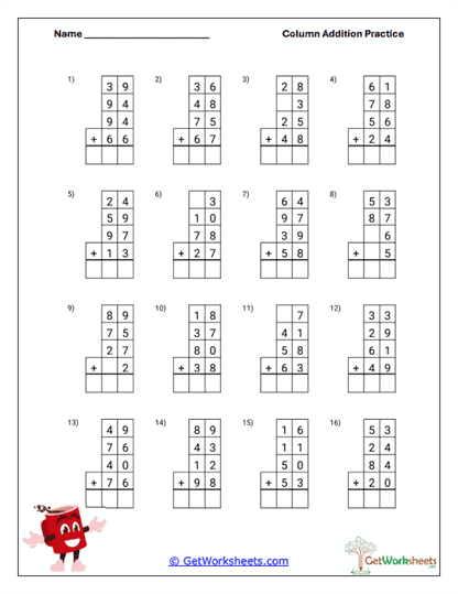Juicy Sums Worksheet
