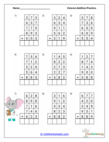 Elephant Equations Worksheet