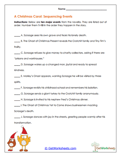 Sequencing Events Worksheet