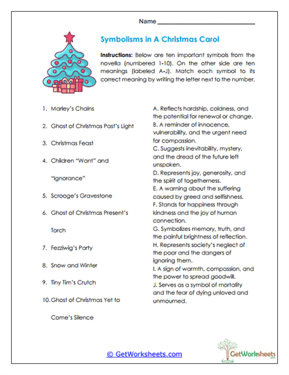 Symbolism Study Worksheet