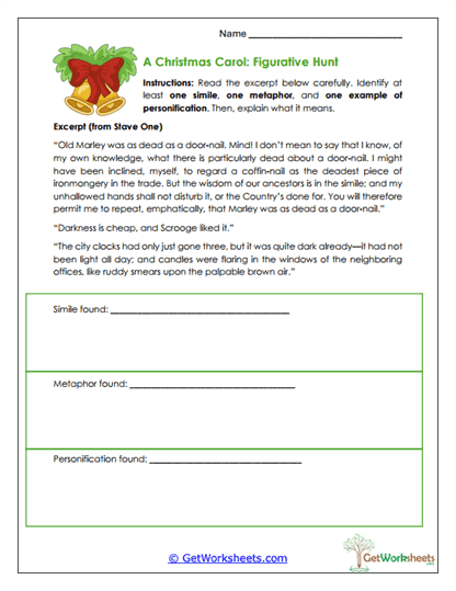 Figurative Hunt Worksheet