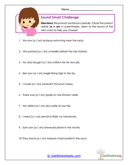 Sound Smart Challenge Worksheet