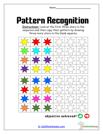Star Sequence Builder Worksheet