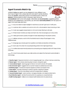Agent Scenario Match Worksheet - Applying AI Agent Knowledge