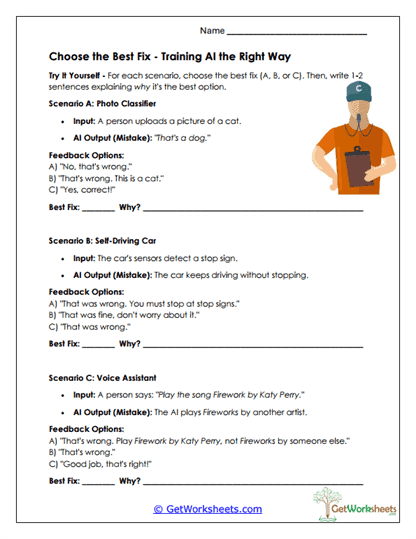 Choosing the Best Feedback Worksheet