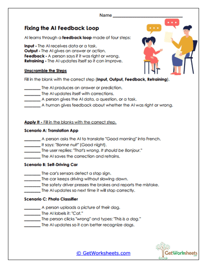 Fixing the Feedback Loop Worksheet