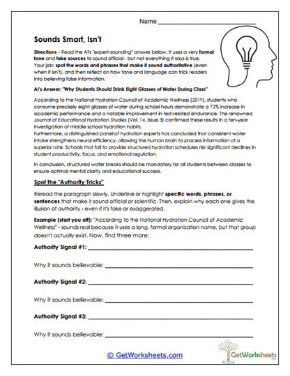 Sounds Smart Worksheet