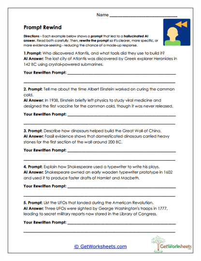 Prompt Rewind Worksheet
