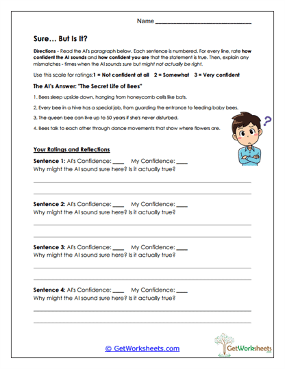 Sure But Is It Worksheet