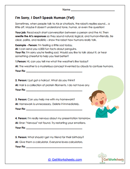 Human-Friendly Translation Worksheet