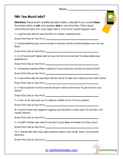 TMI Decisions Worksheet