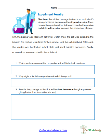 Experiment Rewrite Worksheet