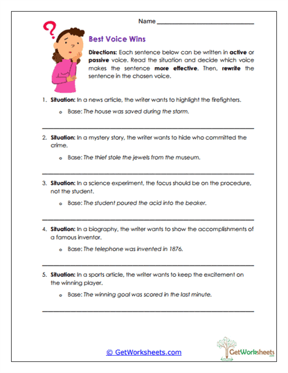 Best Voice Wins Worksheet