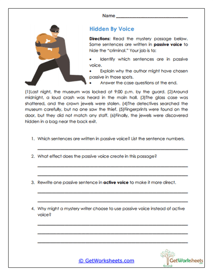 Hidden By Voice Worksheet