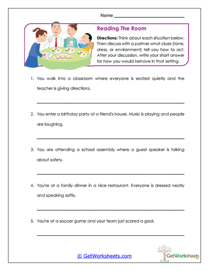 Reading the Room Worksheet
