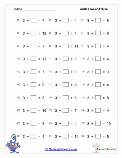 Solve-the-Sum Worksheet