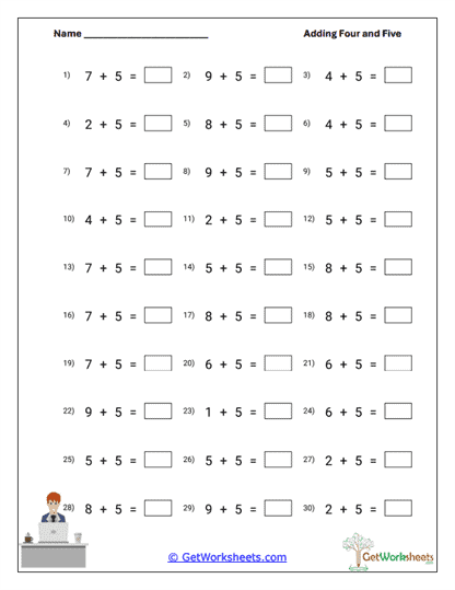 Horizontal Set C Worksheet