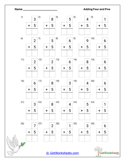 Vertical Set B Worksheet