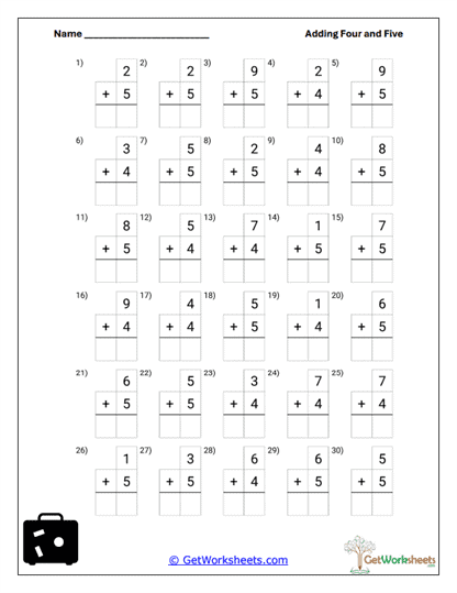 Vertical Mixed Review Worksheet