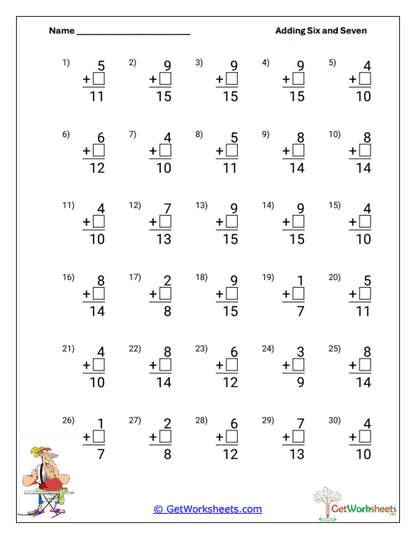 Multi-Digit Addends Worksheet