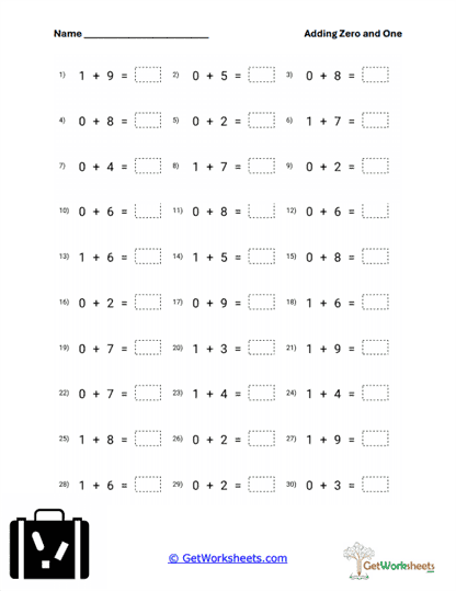 Missing Addend Practice Worksheet