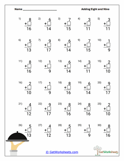 Addition With Larger Numbers Worksheet