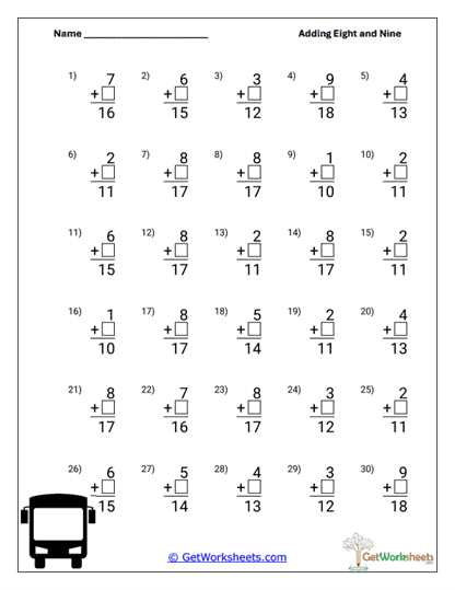 Two-Digit Addition Practice Worksheet