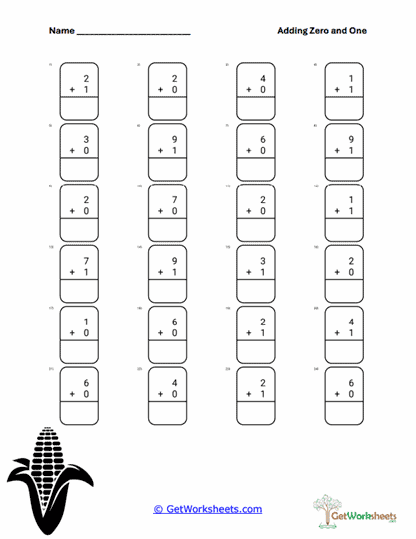 Column Addition Practice Worksheet