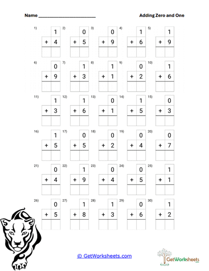 Animal-Themed Practice Worksheet