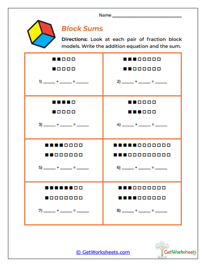Block Sums Worksheet