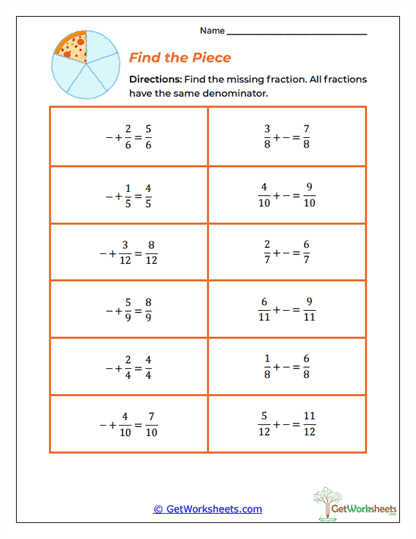 Find the Piece Worksheet