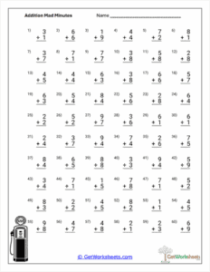 Mixed Addition Speed Drill Worksheet - Fast Facts Practice