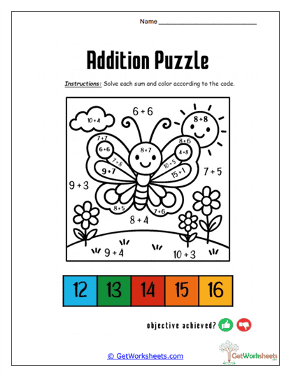 Butterfly Garden Worksheet
