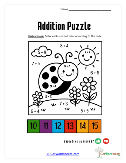 Ladybug Meadow Worksheet