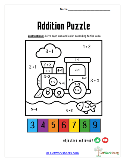 Little Blue Train Worksheet