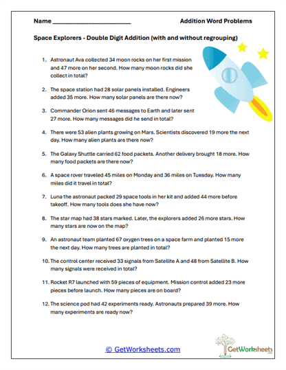 Space Explorer Worksheet