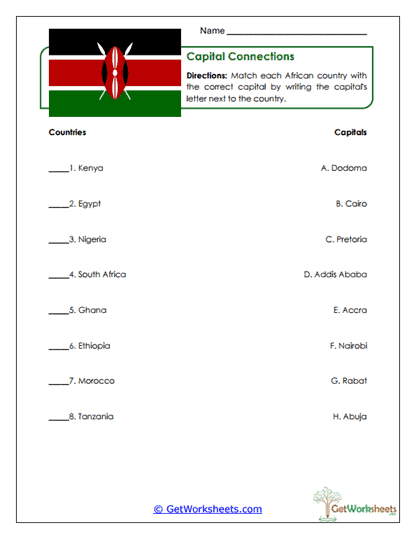 Capital Connections Worksheet
