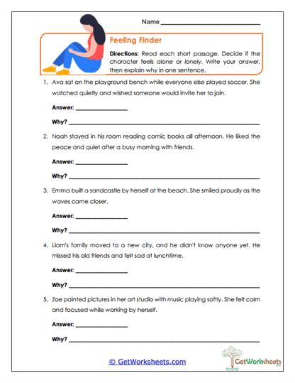 Feeling Finder Worksheet