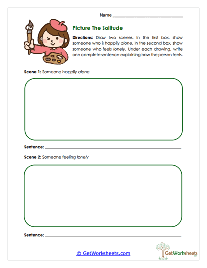 Picture the Solitude Worksheet