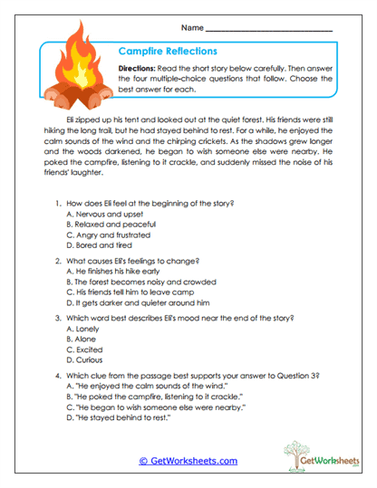 Campfire Reflections Worksheet