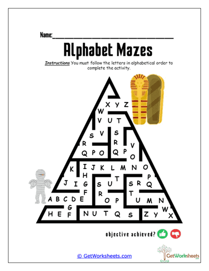 Pyramid Phonics Path Worksheet