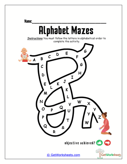 Baby Letter Crawl Worksheet