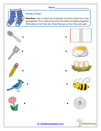 Picture Pairing Worksheet
