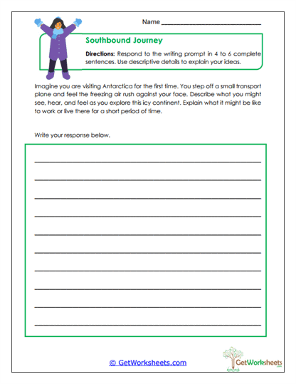 Icy Adventure Worksheet