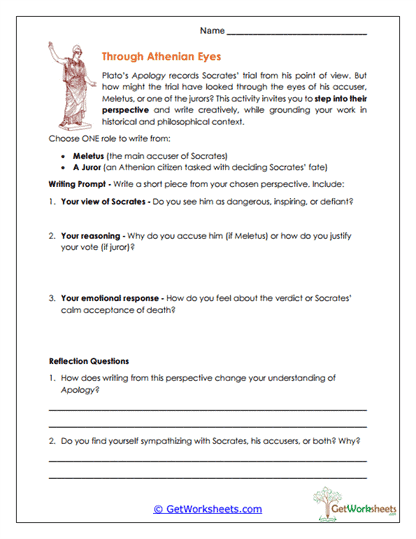Through Athenian Eyes Worksheet