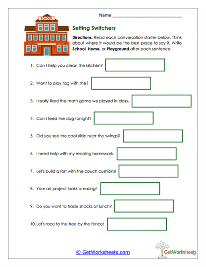 Setting Switchers Worksheet