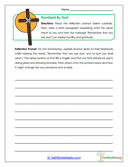 Humbled by Dust Worksheet