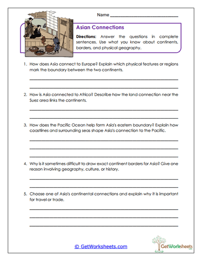 Border Links Worksheet