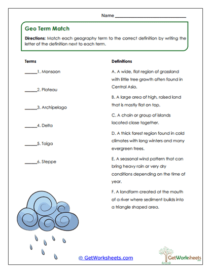 Term Links Worksheet