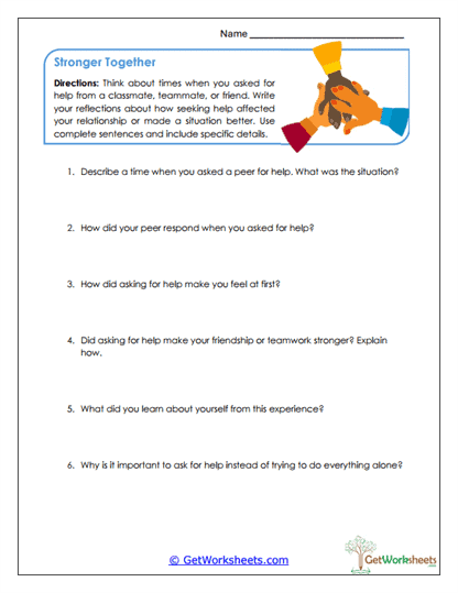 Stronger Together Worksheet
